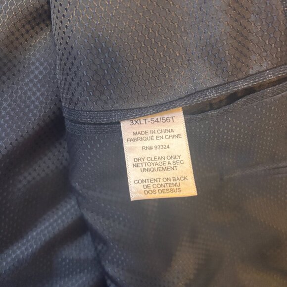 Oak Hill Sport Coat Mens 3XLT 55/56T Navy Blue Check Blazer Suit Jacket - Picture 4 of 7